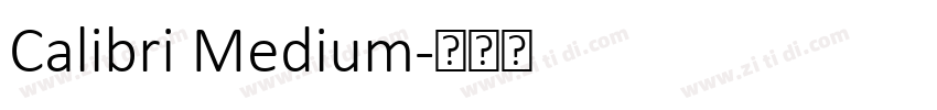 Calibri Medium字体转换